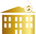 ventilación forzada Mallorca Tot-sol confort | edificio con gota icono oro