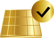 Instalaciones fotovoltaicas Mallorca Tot-sol | placa y tilde oro icono